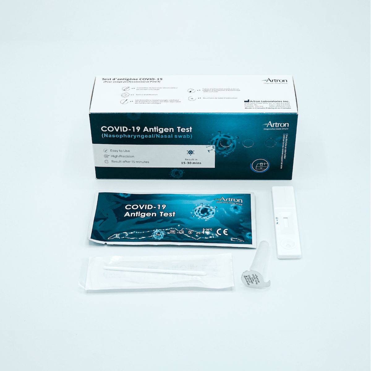 Artron COVID-19 Rapid Antigen Test Kit - Made in Canada rapid test