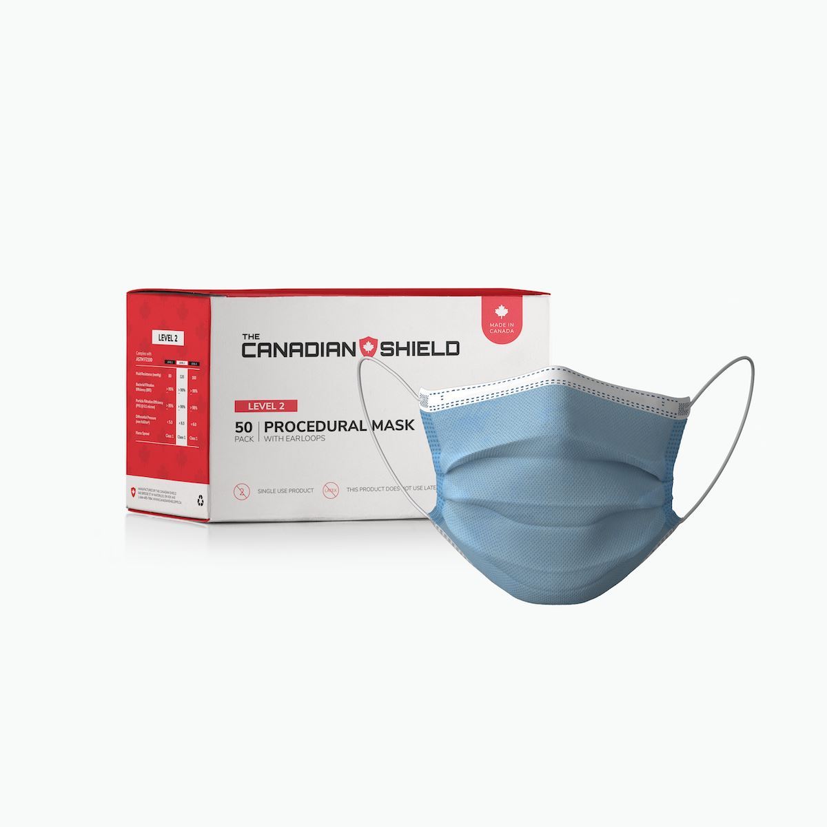 The Canadian Shield medical-grade ASTM Level 2 Procedural Surgical Face Mask
